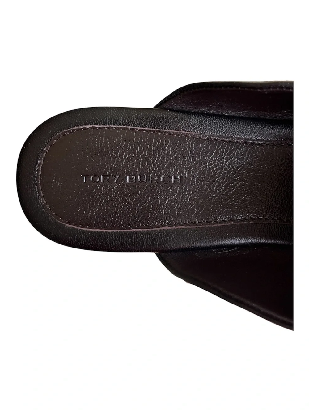 Tory Burch NWOT Georgia Backless Mule Loafers Leather with Logo Plate Size 11